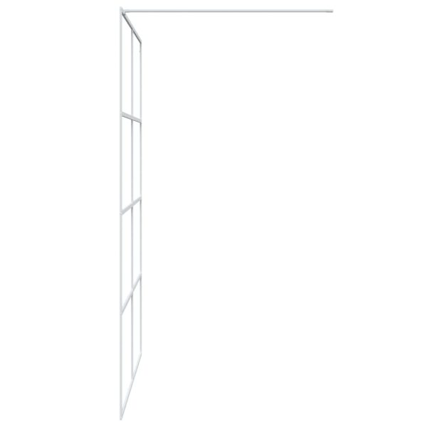 Parete Doccia Walk In Bianca 140x195 Cm Vetro Trasparente Esg - Image 4