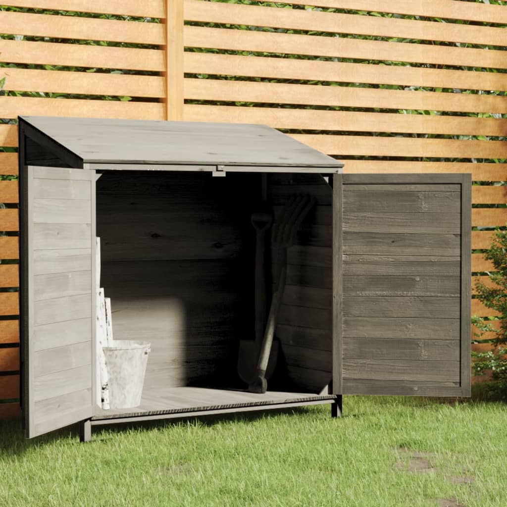 Capanno Da Giardino Antracite 102x52x112cm Legno Massello Abete