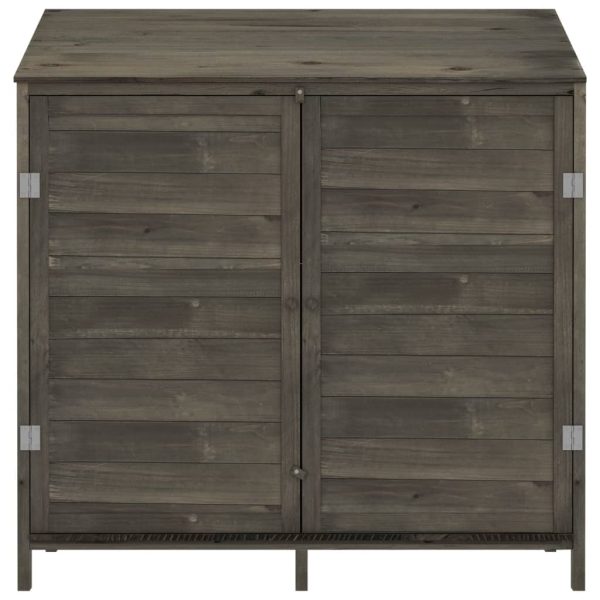Capanno Da Giardino Antracite 102x52x112cm Legno Massello Abete - Image 3