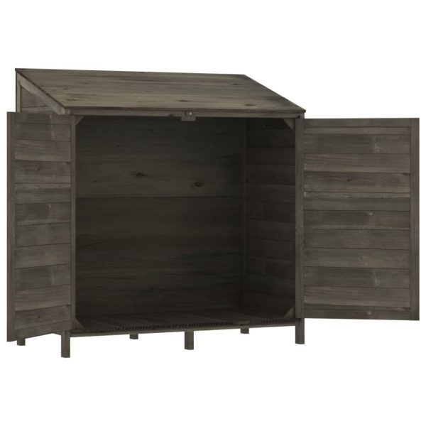 Capanno Da Giardino Antracite 102x52x112cm Legno Massello Abete - Image 4