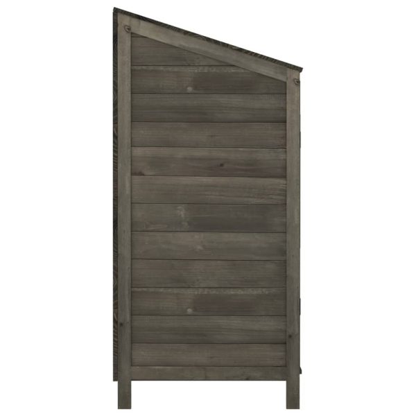 Capanno Da Giardino Antracite 102x52x112cm Legno Massello Abete - Image 5