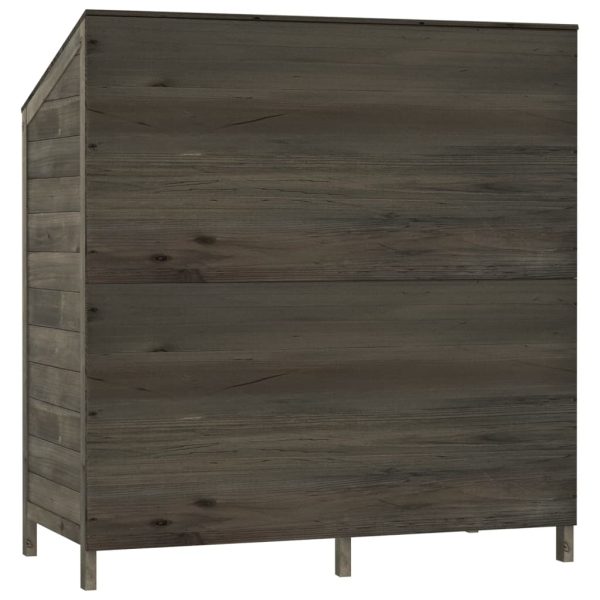 Capanno Da Giardino Antracite 102x52x112cm Legno Massello Abete - Image 6