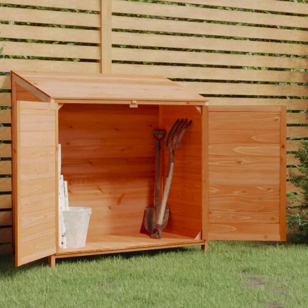 Capanno Da Giardino Marrone 102x52x112 Cm Legno Massello Abete