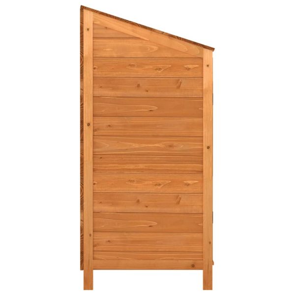 Capanno Da Giardino Marrone 102x52x112 Cm Legno Massello Abete - Image 5