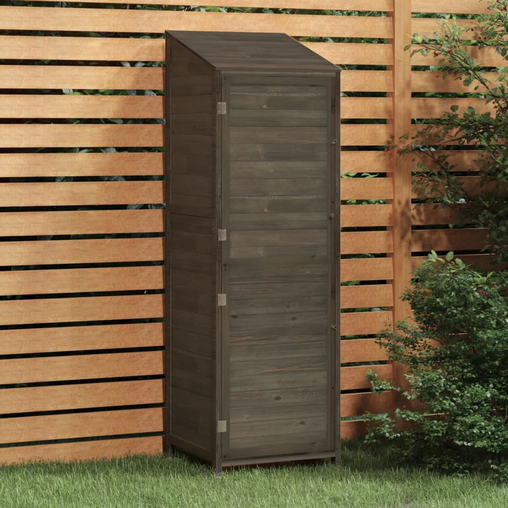 Capanno Giardino Antracite 55x52x174,5 Cm Legno Massello Abete