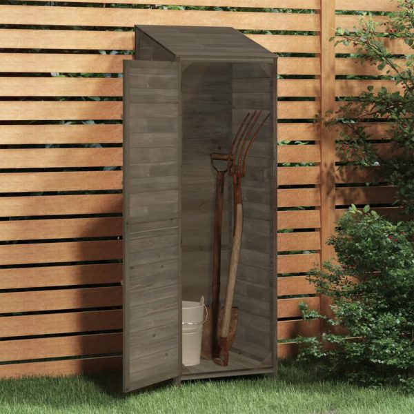 Capanno Giardino Antracite 55x52x174,5 Cm Legno Massello Abete - Image 3