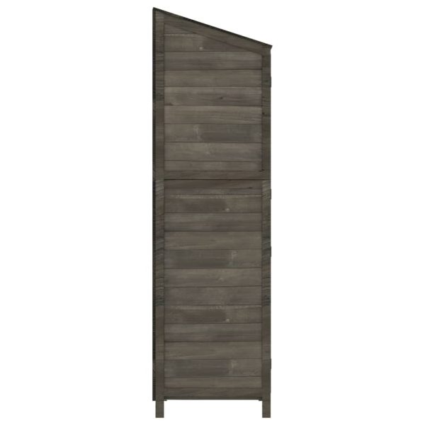 Capanno Giardino Antracite 55x52x174,5 Cm Legno Massello Abete - Image 5