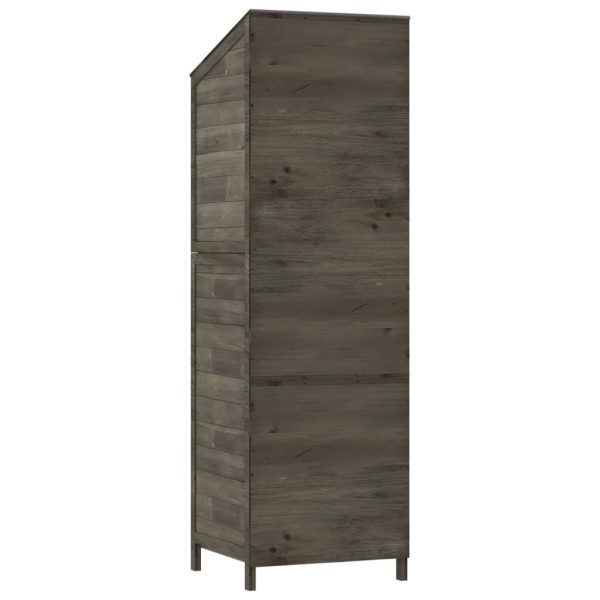 Capanno Giardino Antracite 55x52x174,5 Cm Legno Massello Abete - Image 6