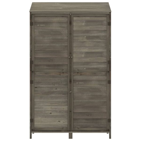Capanno Giardino Antracite 102x52x174,5 Cm Legno Massello Abete - Image 4