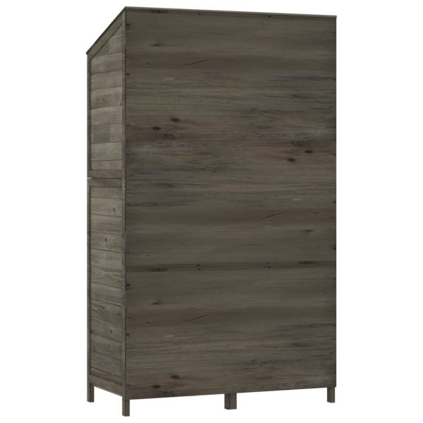 Capanno Giardino Antracite 102x52x174,5 Cm Legno Massello Abete - Image 6