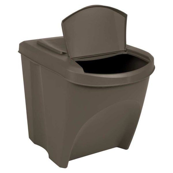 Contenitori Impilabili Per Rifiuti 3pz Grigio 75l Polipropilene - Image 3