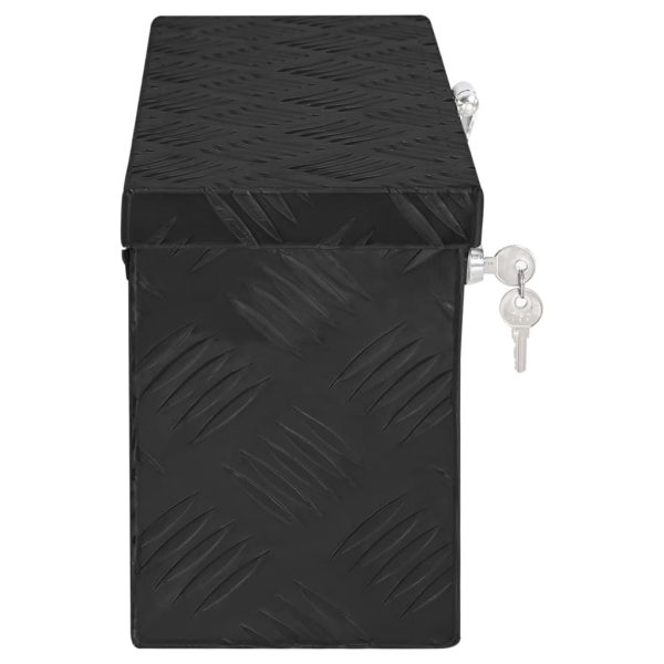 Contenitore Portaoggetti Nero 50x15x20,5 Cm In Alluminio - Image 3