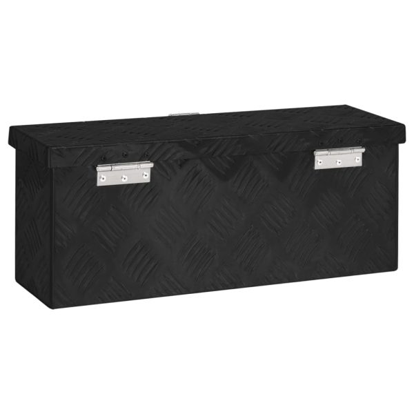 Contenitore Portaoggetti Nero 50x15x20,5 Cm In Alluminio - Image 4