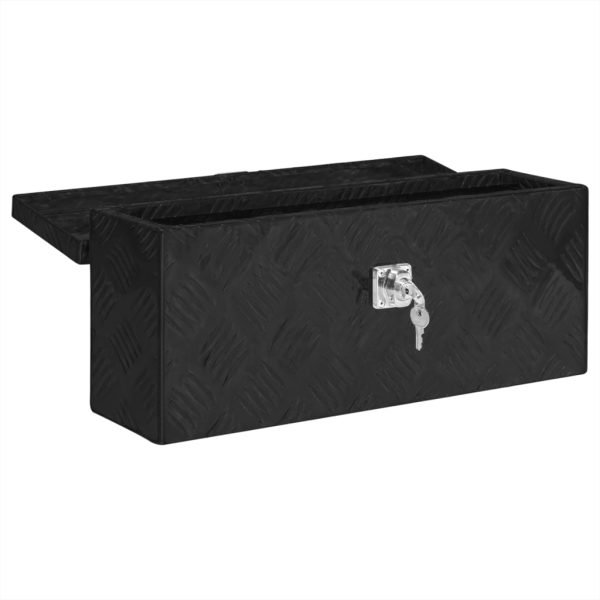 Contenitore Portaoggetti Nero 50x15x20,5 Cm In Alluminio - Image 5