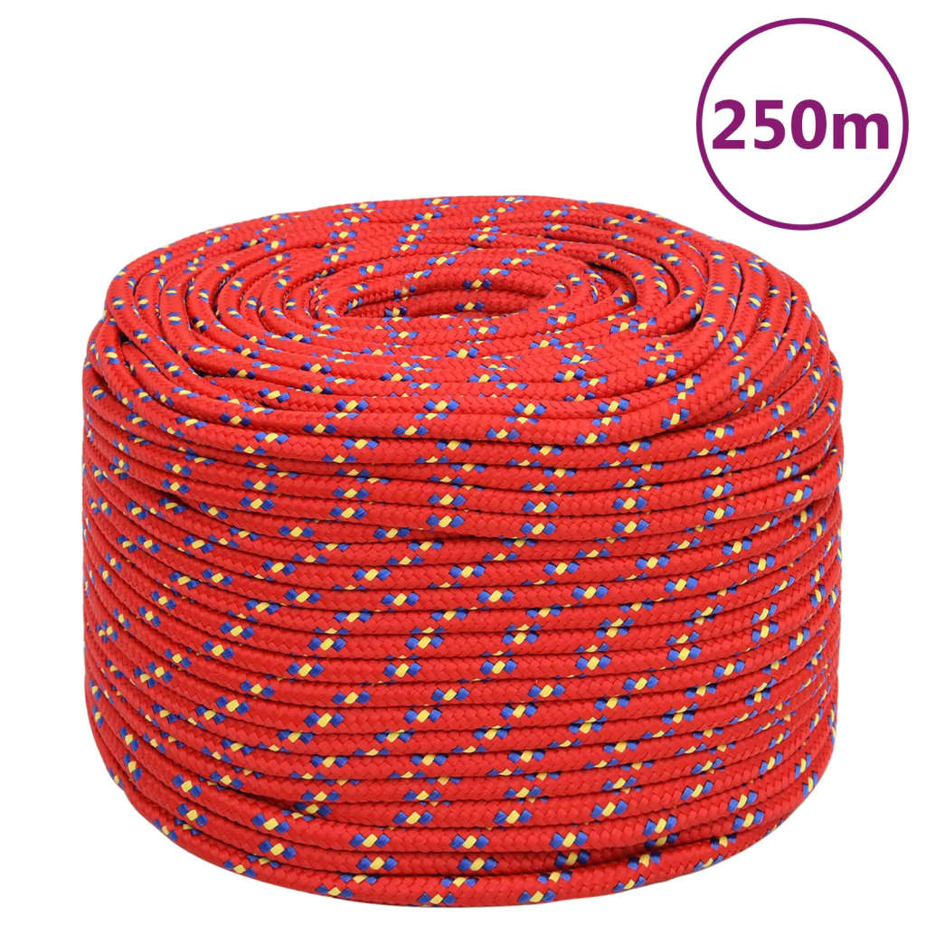 Corda Per Barca Rossa 8 Mm 250 M In Polipropilene