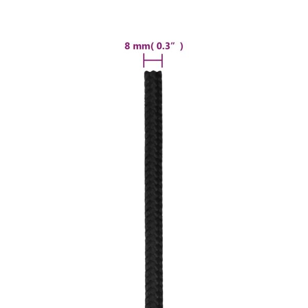 Corda Per Barca Completamente Nera 8 Mm 25 M In Polipropilene - Image 6
