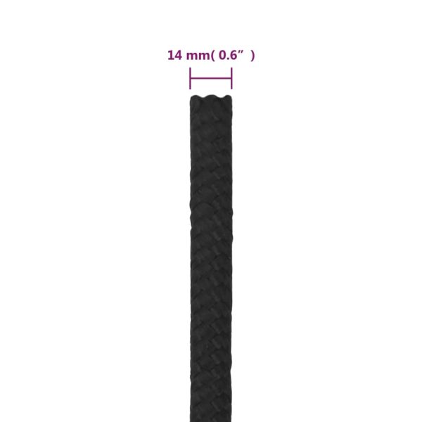 Corda Per Barca Completamente Nera 14 Mm 100 M In Polipropilene - Image 6