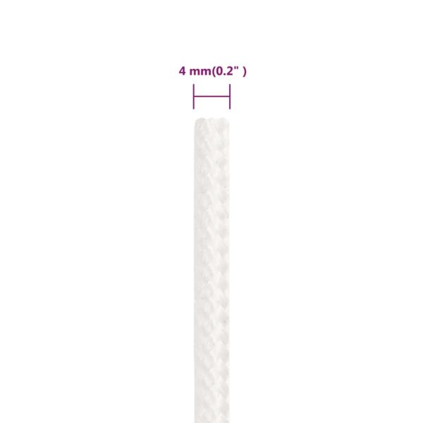 Corda Per Barca Completamente Bianca 4 Mm 25 M In Polipropilene - Image 6