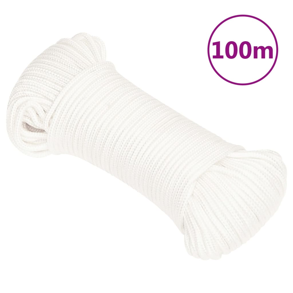 Corda Per Barca Completamente Bianca 5 Mm 100 M In Polipropilene