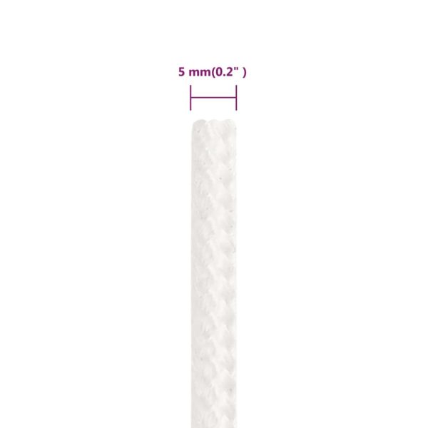 Corda Per Barca Completamente Bianca 5 Mm 100 M In Polipropilene - Image 6