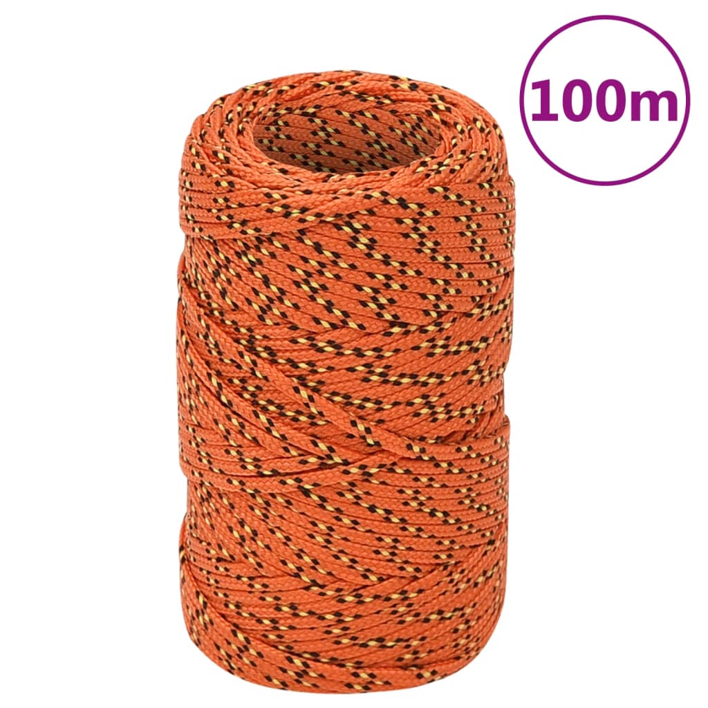 Corda Per Barca Arancione 2 Mm 100 M In Polipropilene