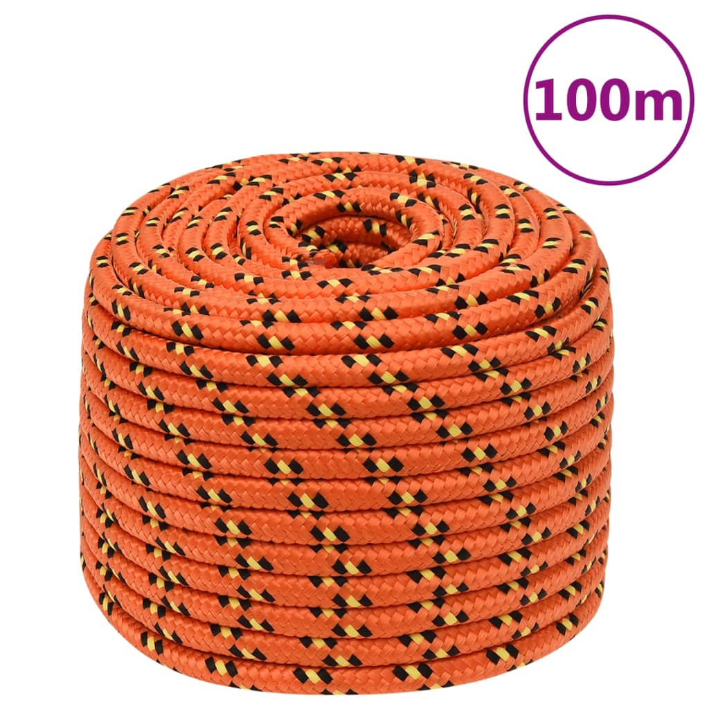Corda Per Barca Arancione 14 Mm 100 M In Polipropilene