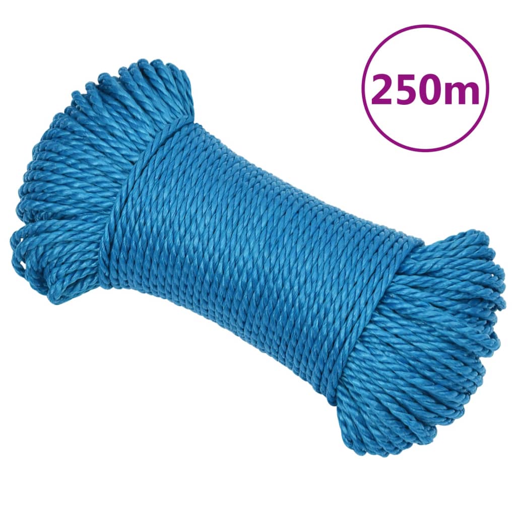 Corda Da Lavoro Blu 6 Mm 250 M In Polipropilene