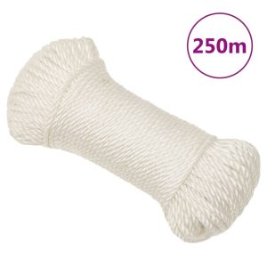 Corda Da Lavoro Bianca 6 Mm 250 M In Polipropilene