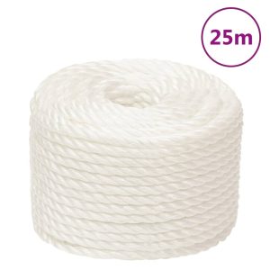 Corda Da Lavoro Bianca 10 Mm 25 M In Polipropilene