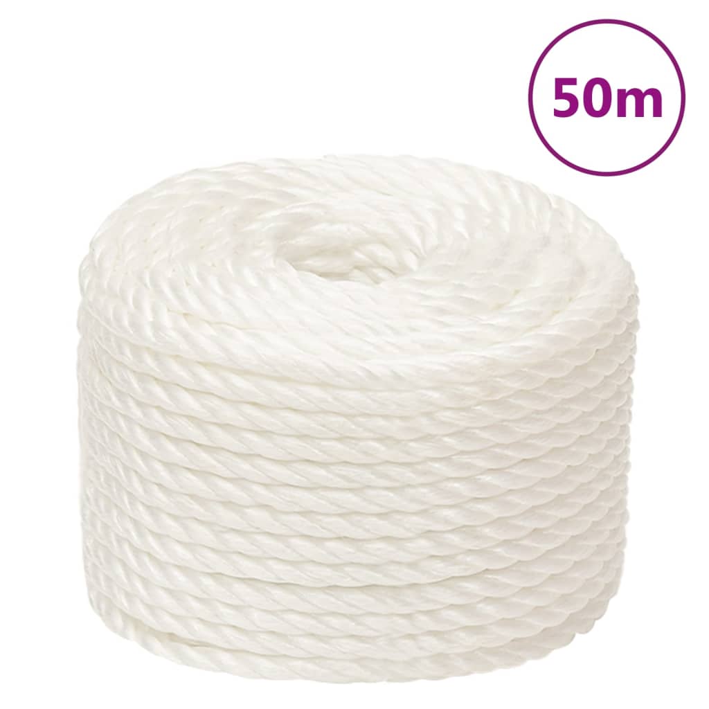 Corda Da Lavoro Bianca 12 Mm 50 M In Polipropilene