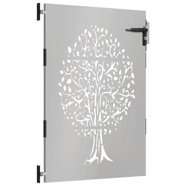 Cancello Da Giardino 85x150 Cm In Acciaio Corten Design Albero - Image 3