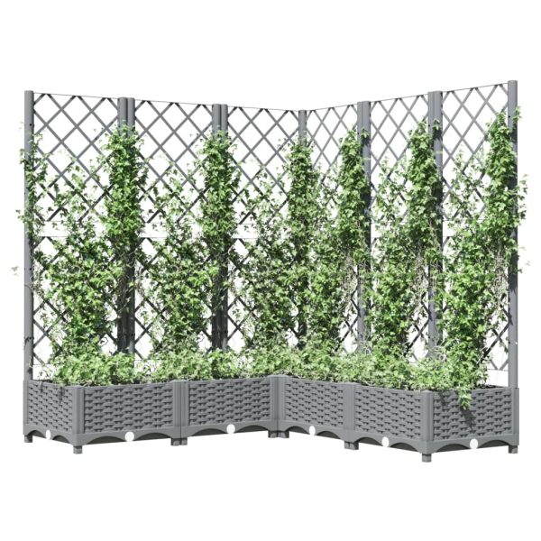 Fioriera Giardino E Graticcio Grigio Chiaro 120x120x121,5cm pp - Image 3