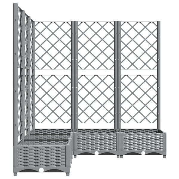Fioriera Giardino E Graticcio Grigio Chiaro 120x120x121,5cm pp - Image 5