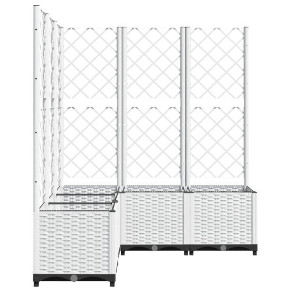 Fioriera Da Giardino Con Graticcio Bianco 120x120x136 Cm pp - Image 4