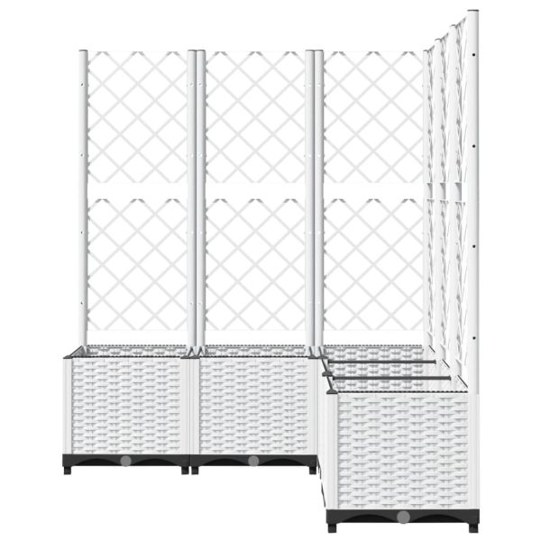 Fioriera Da Giardino Con Graticcio Bianco 120x120x136 Cm pp - Image 5