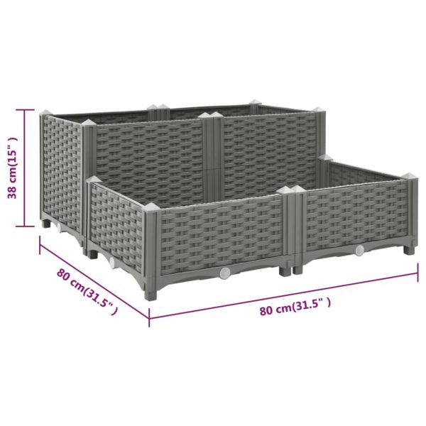 Fioriera Rialzata 80x80x38 Cm In Polipropilene - Image 5
