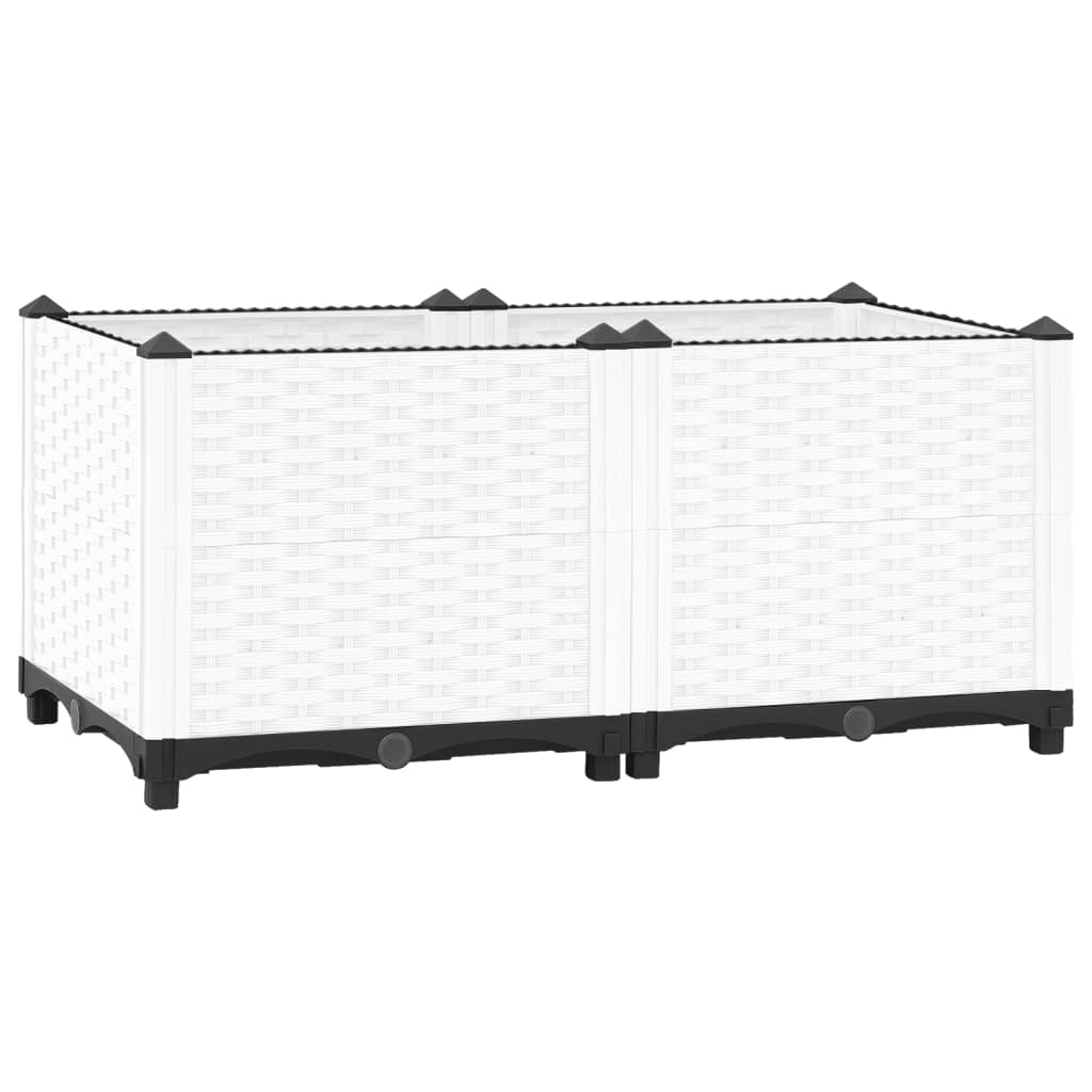 Fioriera Rialzata 80x40x38 Cm In Polipropilene