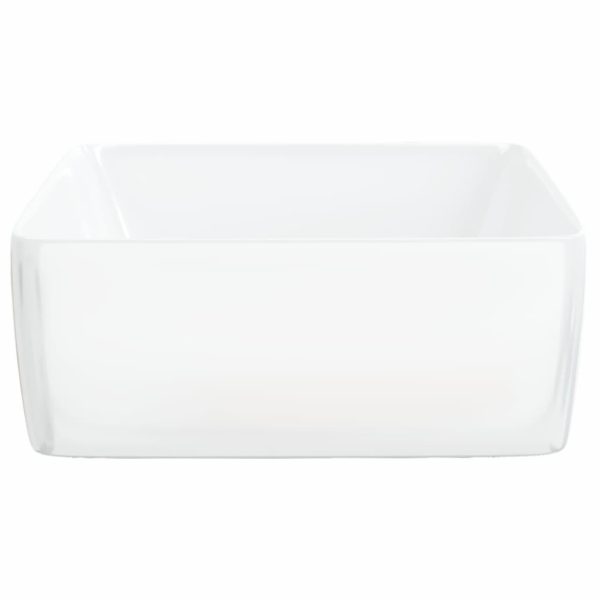 Lavandino Bianco 48x37x13 Cm In Ceramica Rettangolare - Image 5