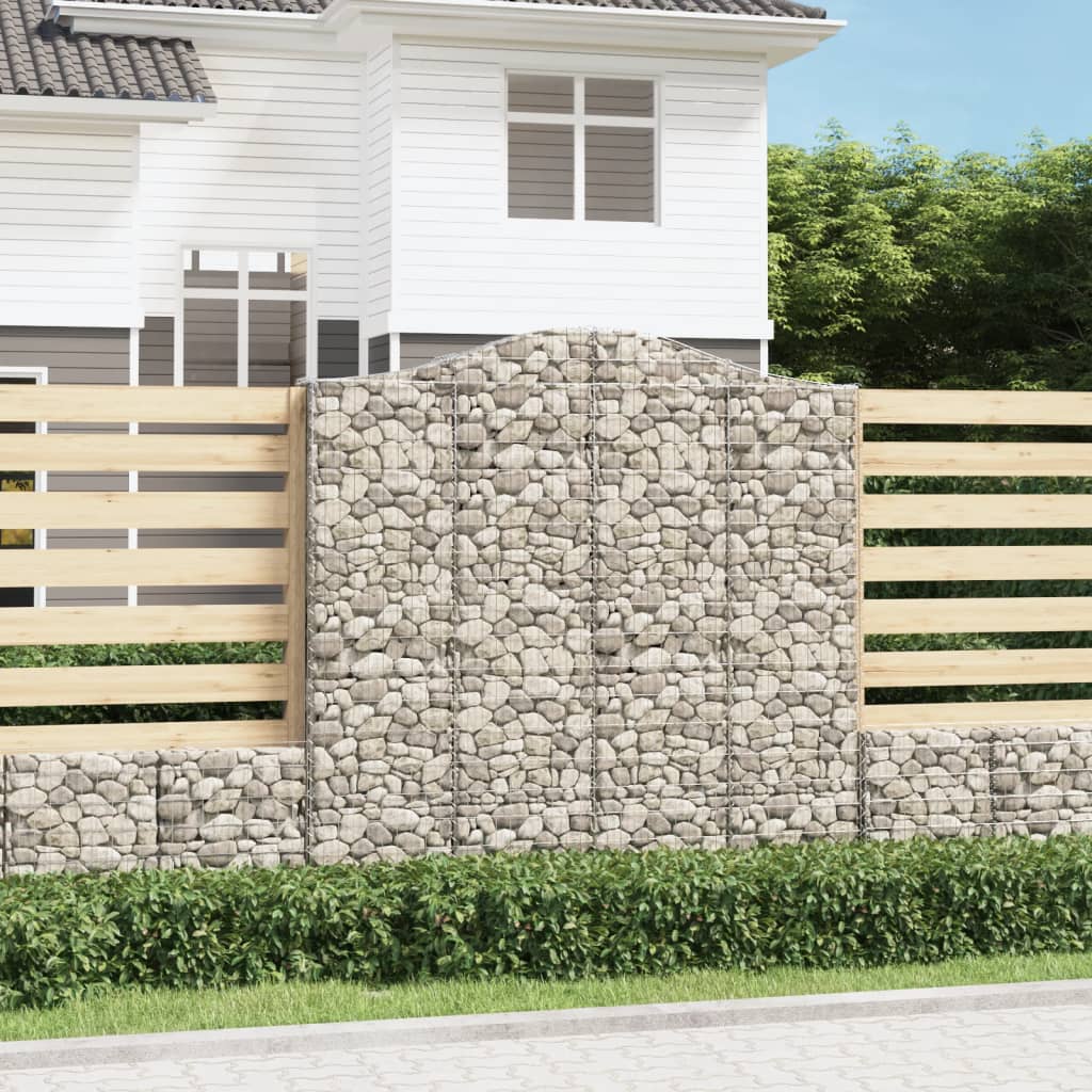 Cesto Gabbione Ad Arco 200x30x200/220 Cm Ferro Zincato