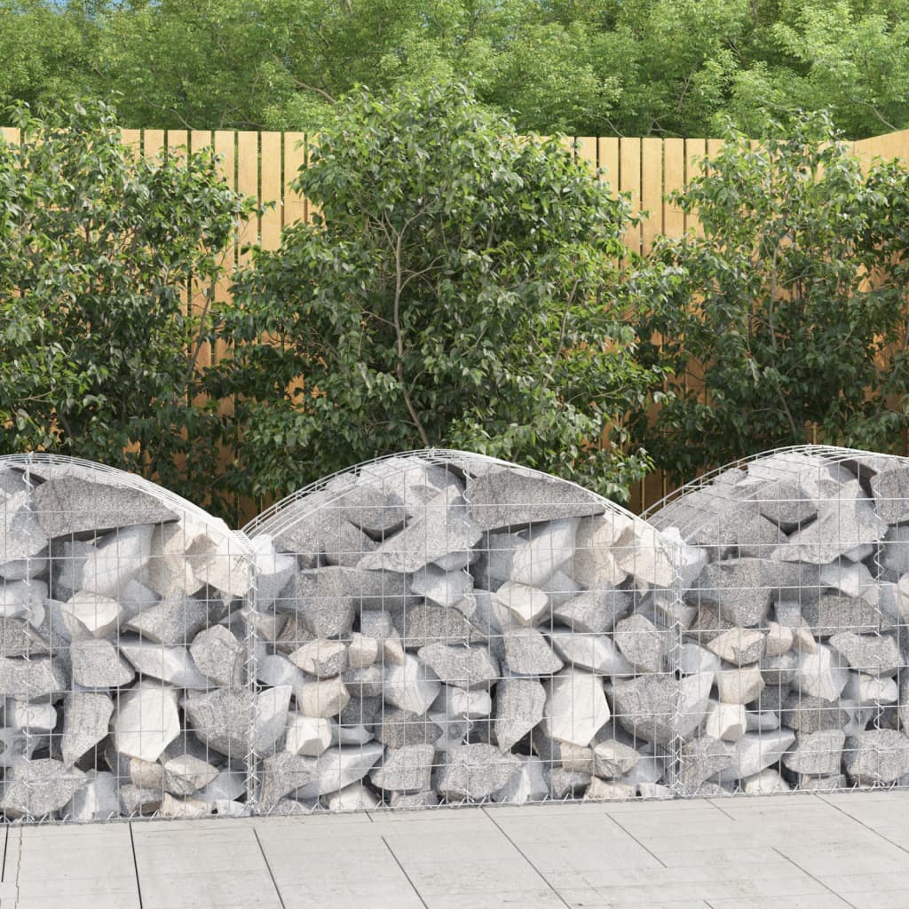 Cesto Gabbione Ad Arco 100x50x60/80 Cm Ferro Zincato