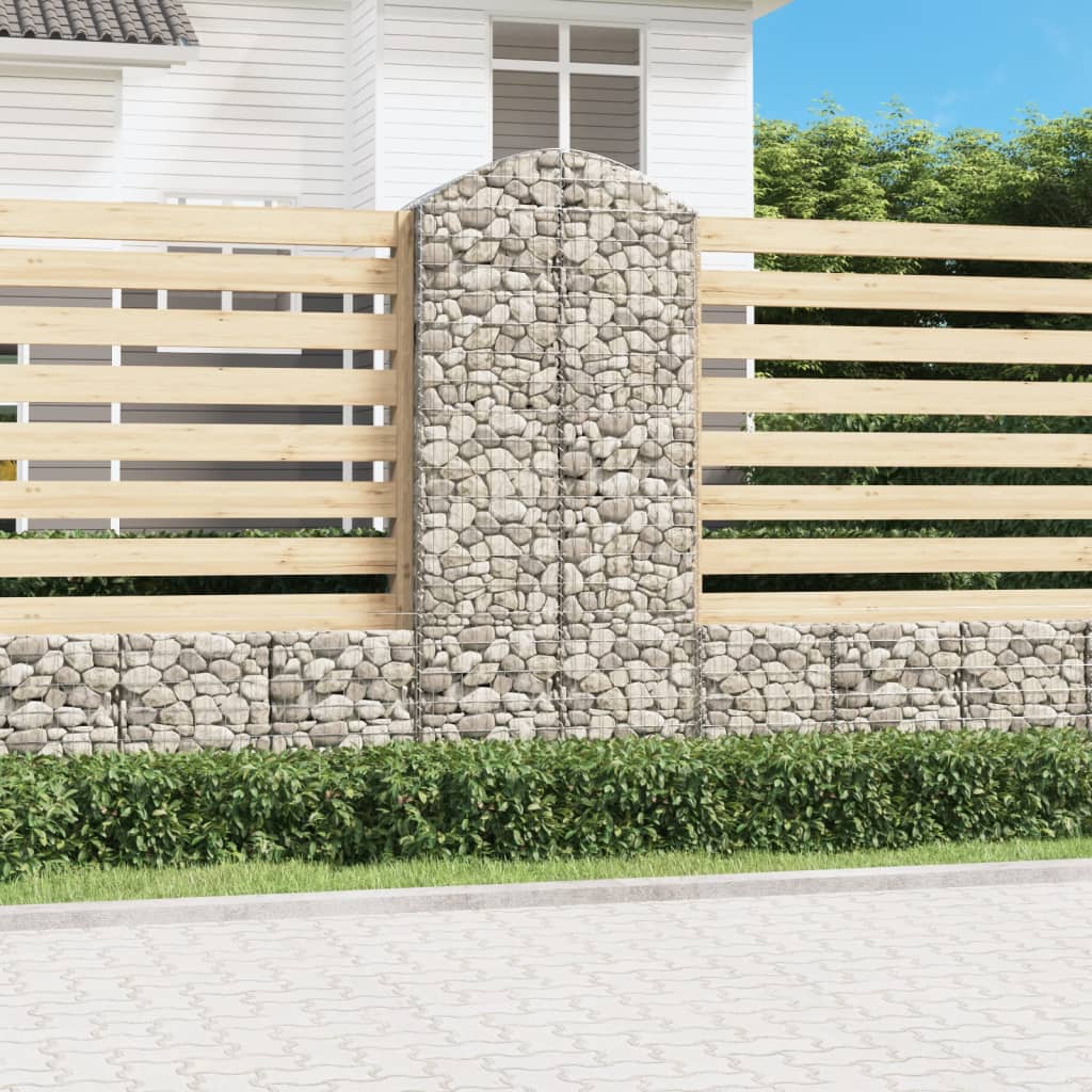Cesto Gabbione Ad Arco 100x50x220/240 Cm Ferro Zincato