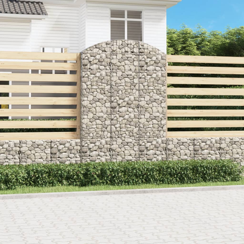 Cesto Gabbione Ad Arco 150x30x220/240 Cm Ferro Zincato