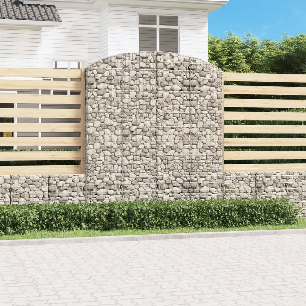 Cesto Gabbione Ad Arco 200x30x220/240 Cm Ferro Zincato