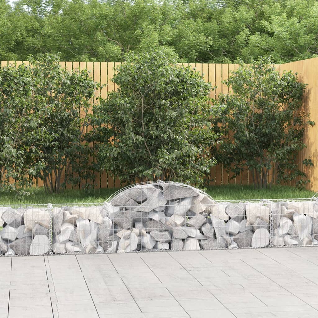 Cesto Gabbione Ad Arco 200x30x40/60 Cm Ferro Zincato