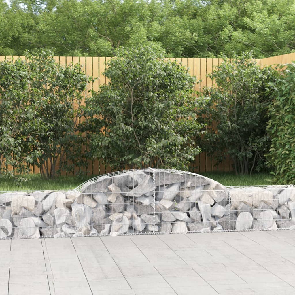 Cesto Gabbione Ad Arco 300x30x40/60 Cm Ferro Zincato