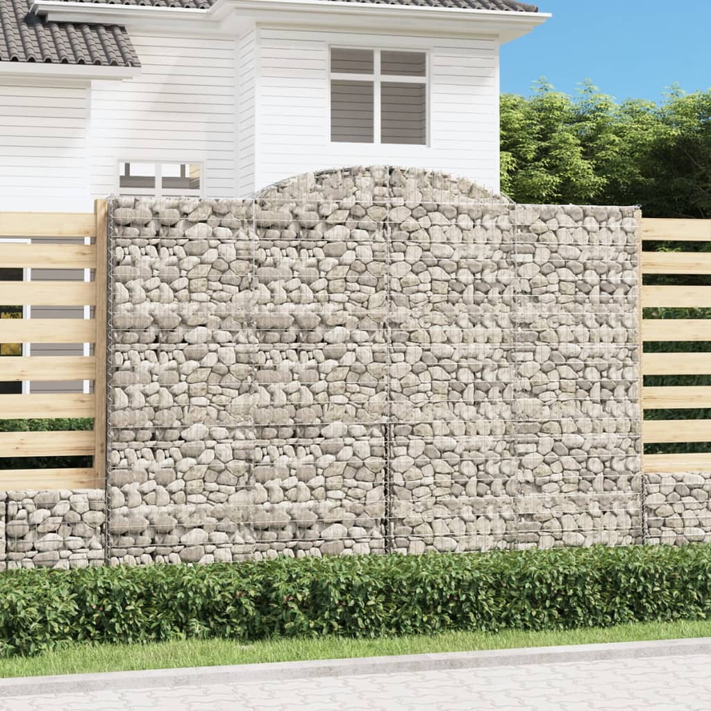 Cesto Gabbione Ad Arco 300x50x220/240 Cm Ferro Zincato