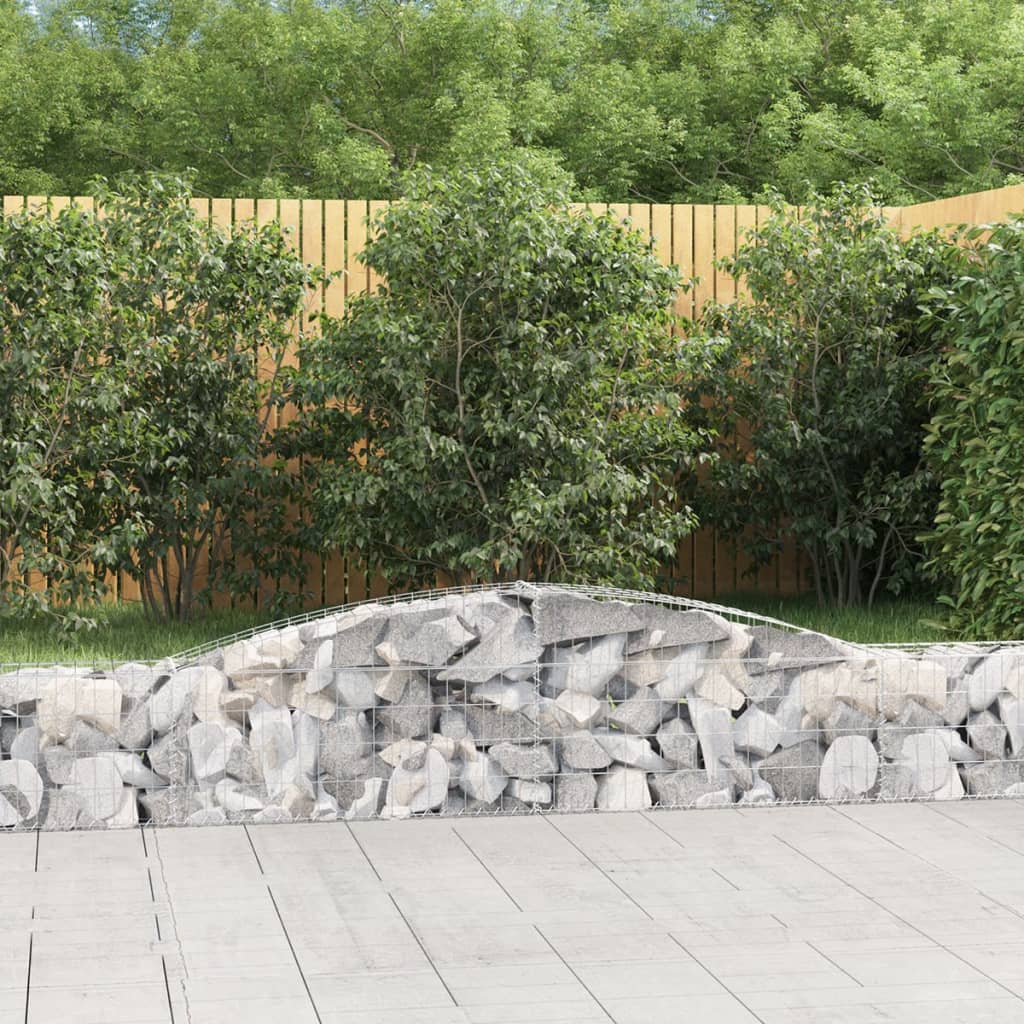 Cesto Gabbione Ad Arco 400x30x40/60 Cm Ferro Zincato