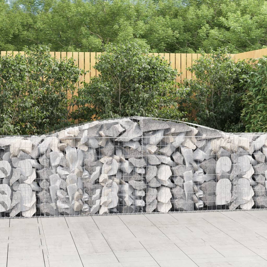Cesto Gabbione Ad Arco 400x50x80/100 Cm Ferro Zincato