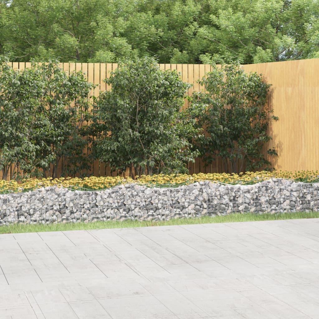 Gabbione Ad Arco Con Letto Rialzato 600x50x50 Cm Ferro Zincato