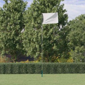 Asta Telescopica Per Bandiere Argento 5,55 M In Alluminio